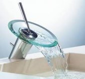 Hansa Hansamurano Waschtischbatterie (Waschtischmischer) mit Ablaufgarnitur, Glasart: verchromt, Glas klar 5609210178