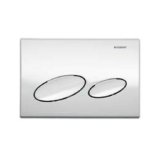 Geberit Kappa20 Platte f&uuml;r 2-Mengen-Sp&uuml;lung v. oben / vorne f&uuml;r UP200, Dr&uuml;ckerplatte: seidenglanz-verchromt 115.228.46.1