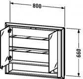 Duravit Multibox New Einbau-Spiegelschrank 9706, 2 Spiegelt&uuml;ren mit offenem Fach, 800mm LM970603737