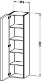 Duravit Starck Hochschrank 9108, 1 Holzt&uuml;r, Anschlag links, 450mm, Farbe: Oak Echtholzfurnier S19108L0505