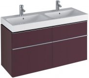 Keramag iCon Doppel-Waschtischunterschrank 840521 1190x620x477mm, Burgund 840521000