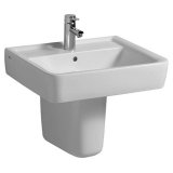 Keramag Renova Nr.1 Plan Waschtisch 55x44cm, mit Hahnloch, mit &Uuml;berlauf, Farbe: wei&szlig; 222255000