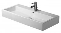 Duravit Waschtisch Vero 1000 mm mit &Uuml;berlauf mit Hahnlochbank, 1 Hahnloch, Farbe: wei&szlig; mit Wondergliss 04541000001