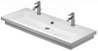 Duravit M&ouml;belwaschtisch 2nd floor 120cm, zwei Hahnl&ouml;cher, Farbe: wei&szlig; mit Wondergliss 04911200241