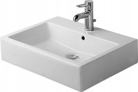 Duravit Aufsatzbecken Vero 50cm weiss, mit &Uuml;berlauf / Hahnlochbank, ohne Hahnloch, Farbe: wei&szlig; 0452500060