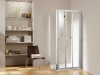 Koralle Duschschiebet&uuml;r Edition DSE 80 3 teilig 765-805x1850mm, Duschkabinen: Silber Matt ESG L62334502524