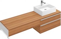 Villeroy und Boch Waschtischunterschrank ma&szlig;flexibel Shape C545DJ 1050 / 1249x, Farbe: Anthrazit Glanzlack C545DJDQ