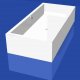 ifloat Corianwanne mit Front- und Seitensch�rze links und Fuss