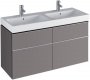 Keramag iCon Doppel-Waschtischunterschrank 840522 1190x620x477mm, Platin