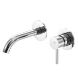 Steinberg Series 100 Single lever basin mixer tap, wall-mounted, 165mm overhang