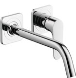 Hansgrohe AXOR Citterio M single lever concealed basin mixer with rosettes and long spout Wall mounting