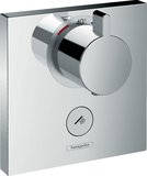 Hansgrohe ShowerSelect Thermostat Highflow, flush-mounted, 1 consumer, additional outlet, 15761000, chrome