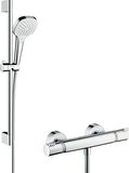 Hansgrohe Croma Select E surface-mounted shower system Vario with Ecostat Comfort thermostat and shower bar 65...