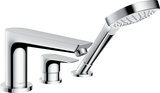 Hansgrohe Talis E 3-hole bath rim fitting with Secuflex, projection 196 mm