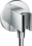 hansgrohe FixFit wall connection S with shower holder, chrome
