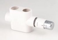 Oventrop Design fitting connection set 1, straight form, white