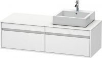 Duravit Ketho vanity unit wall hung 6697, 2 drawers, 1400mm, for 1 top basin, left