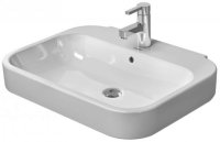 Duravit Wash basin Happy D.2 60cm with overflow, with tap hole bench, 1 tap hole