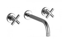Dornbracht Tara wall-mounted basin mixer, without pop-up waste, 240mm projection, final assembly kit, 36717892...