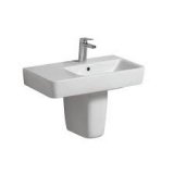 Keramag Renova Nr.1 Comprimo New Wash basin, 650x370 mm, shelf space left, 226265