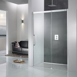 HSK K2P sliding door, 2-part for niche, size: 120.0 x 200.0 cm, fixed element on right side