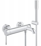 Grohe Essence one-hand bath mixer DN 15, wall mounting, automatic bath/shower changeover, with shower set