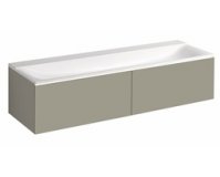 Keramag Xeno 2 Waschtisch, mit 2 Hahnlöchernund ohneÜberlauf, 160x48cm