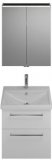 Burgbad Eqio Set, SFAN065, consisting of mirror cabinet, ceramic washbasin and vanity unit, width: 650 mm