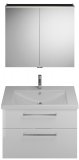 Burgbad Eqio Set, SFAN093, consisting of mirror cabinet, ceramic washbasin and vanity unit, width: 930 mm