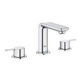 Grohe Linear 3-hole basin mixer, with drain set