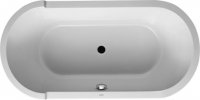 Duravit Starck oval bathtub 160x80cm, one sloping back, 700409, with acrylic cover and frame