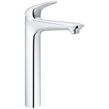 Grohe Eurostyle single lever basin mixer, XL-size without pop-up waste, closed lever handle
