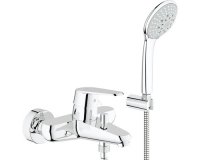 Grohe Eurodisc-Cosmopolitan single-lever bath mixer DN 15, wall mounted, with shower set