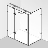 HSK Atelier Pur revolving door, hinged, with fixed panel and side panel AP.123, size: up to 100.0 x 200.0 cm, ...
