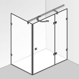 HSK Atelier Pur hinged door, hinged, with fixed panel and side panel AP.123, size: up to 100.0 x 200.0 cm, rig...