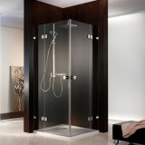 HSK Atelier Pur frameless Corner shower with hinged doors, hinged AP.126, size: up to 100.0 x 200.0 cm