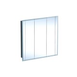Geberit One mirror cabinet, 1000x1000x160mm, incl. lighting, 3 doors, 500485001