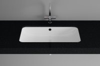 Bette One Undercounter wash basin, without tap hole, with overflow, A136, 587 x 408 mm