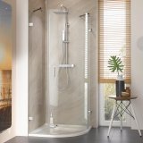 HSK Atelier Plan Pur round shower 3-part, size: up to 100,0 x 200,0 cm, stop right