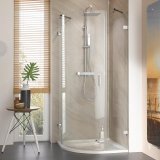 HSK Atelier Plan Pur Round shower 3-part, size: up to 100.0 x 200.0 cm, stop left