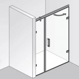 HSK Atelier Plan Pur revolving door and side part, right-hinged, size: up to 100.0 cm x 200.0 cm