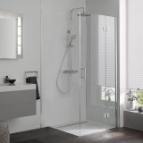 HSK Aperto hinged door on ancillary part for side panel, swingable, stop right, dimensions: 120.0 cm x 200.0 c...