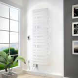 HSK Yenga bathroom radiator for all-electric operation, 800 W, size: 60.0 x 182.4 cm, heating element white,He...