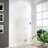 HSK Yenga bathroom radiator for all-electric operation, 600 W, size: 60.0 x 118.6 cm, heating element silver, ...