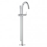 Grohe Atrio single lever bath mixer, floor mounted, automatic diverter bath / shower, 301mm projection