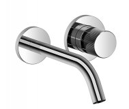 Dornbracht Meta PURE wall-mounted single-lever basin mixer without pop-up waste, 190 mm projection, fixed spou...