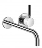 Dornbracht Meta single-lever wall-mounted basin mixer without pop-up waste, 250 mm projection, with 90Â° ben...