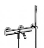 Dornbracht Meta single-lever bath mixer for wall mounting, with shower set, projection 210 mm, 34234979
