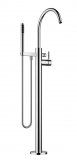 Dornbracht Meta single-lever bath mixer with stand pipe 25863661, for free-standing installation with hose sho...