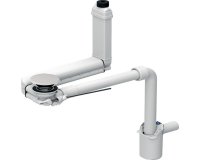 Geberit washbasin drain Clou, space-saving model, horizontal outlet, lever actuation, 152.0